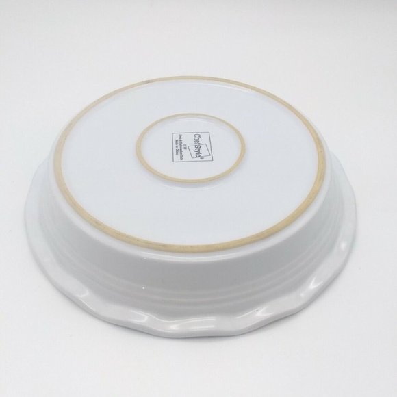 ChefStyle 11 inch Scalloped Stoneware Factory Pie - Tart Baking Dish - Picture 4 of 8